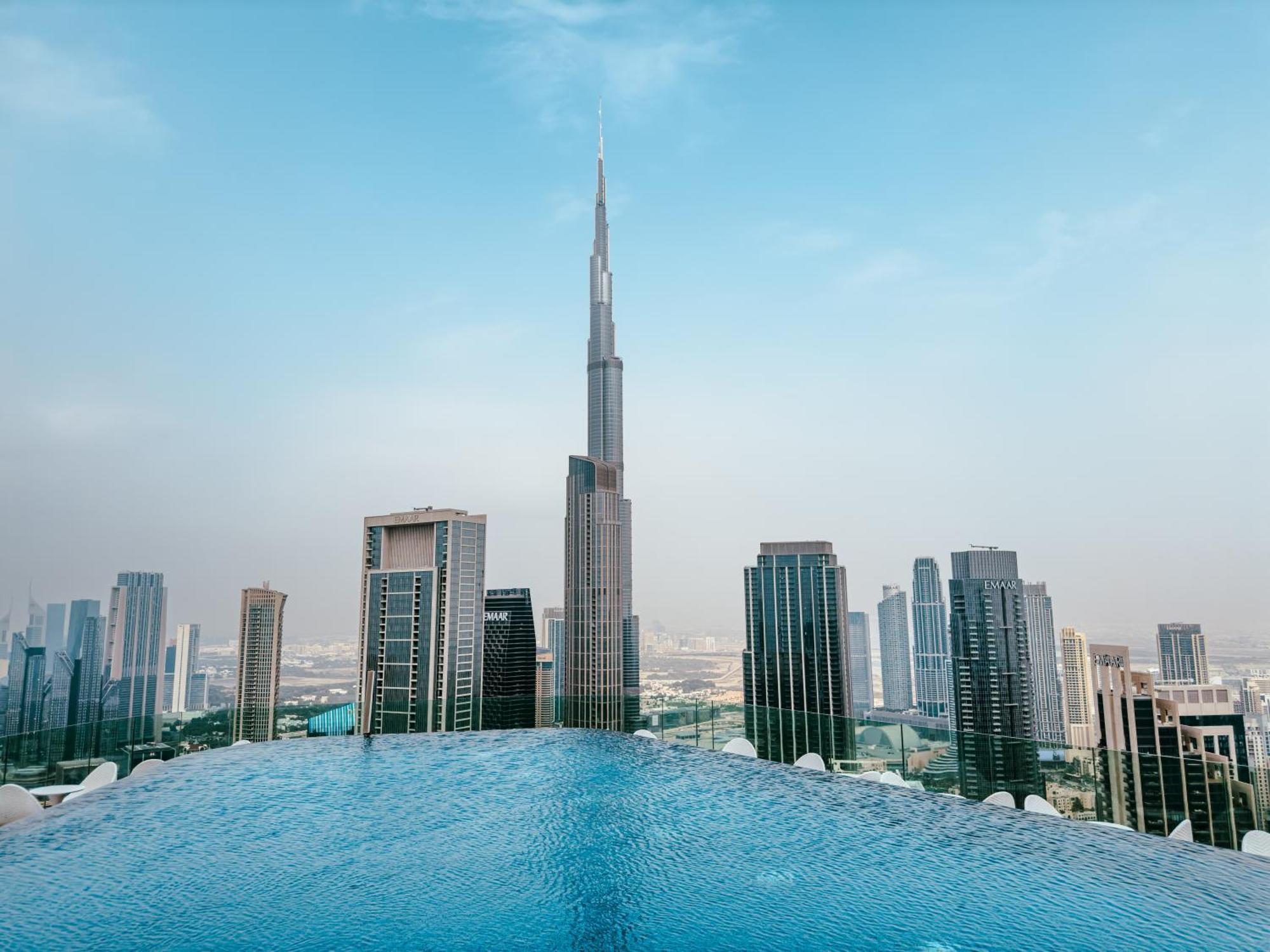 Aliving Luxury 2Br With Infinity Pool At Paramount Hotel Midtown Close To Dubai Mall & Burj Khalifa Kültér fotó